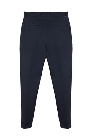 Blue melange virgin wool Robert trousers BE ABLE | ROBERTWMLBLU